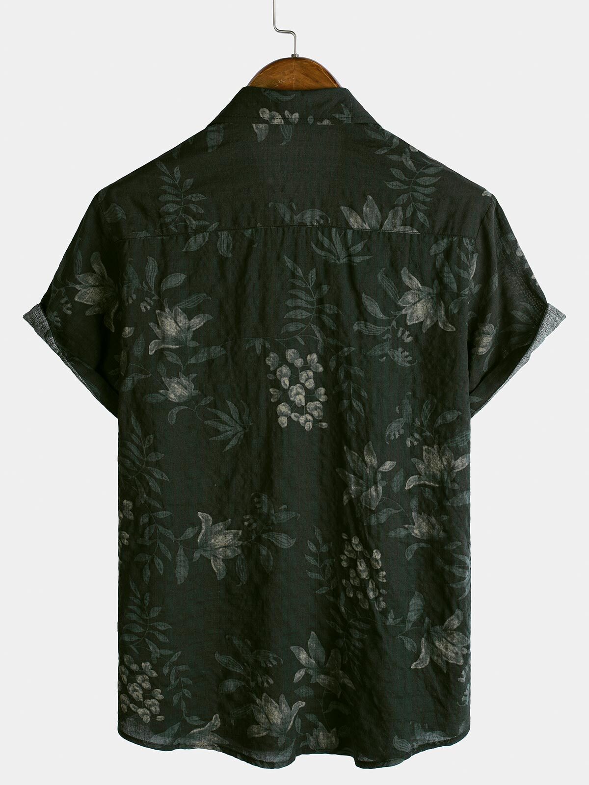 Men's Vintage Floral Breathable Pocket Vacation Short Sleeve Shirt