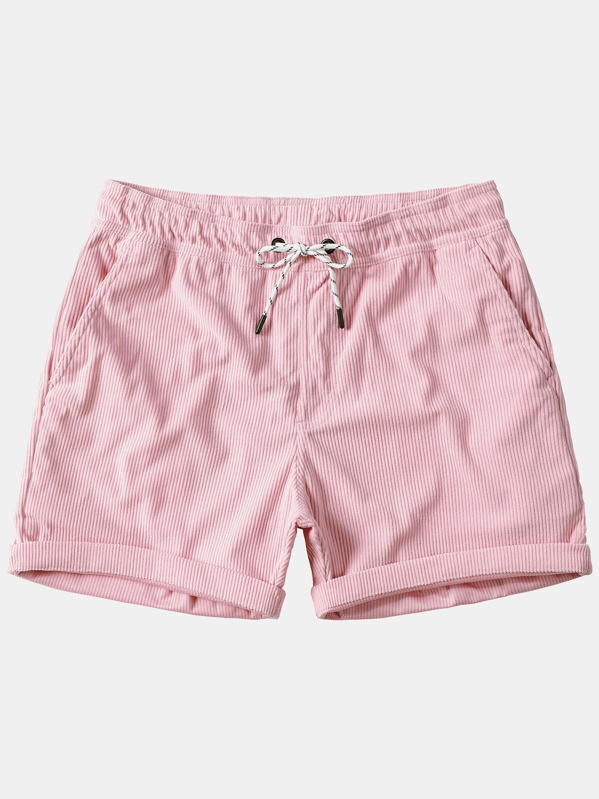 Men's Casual Drawstring Corduroy Pocket Shorts