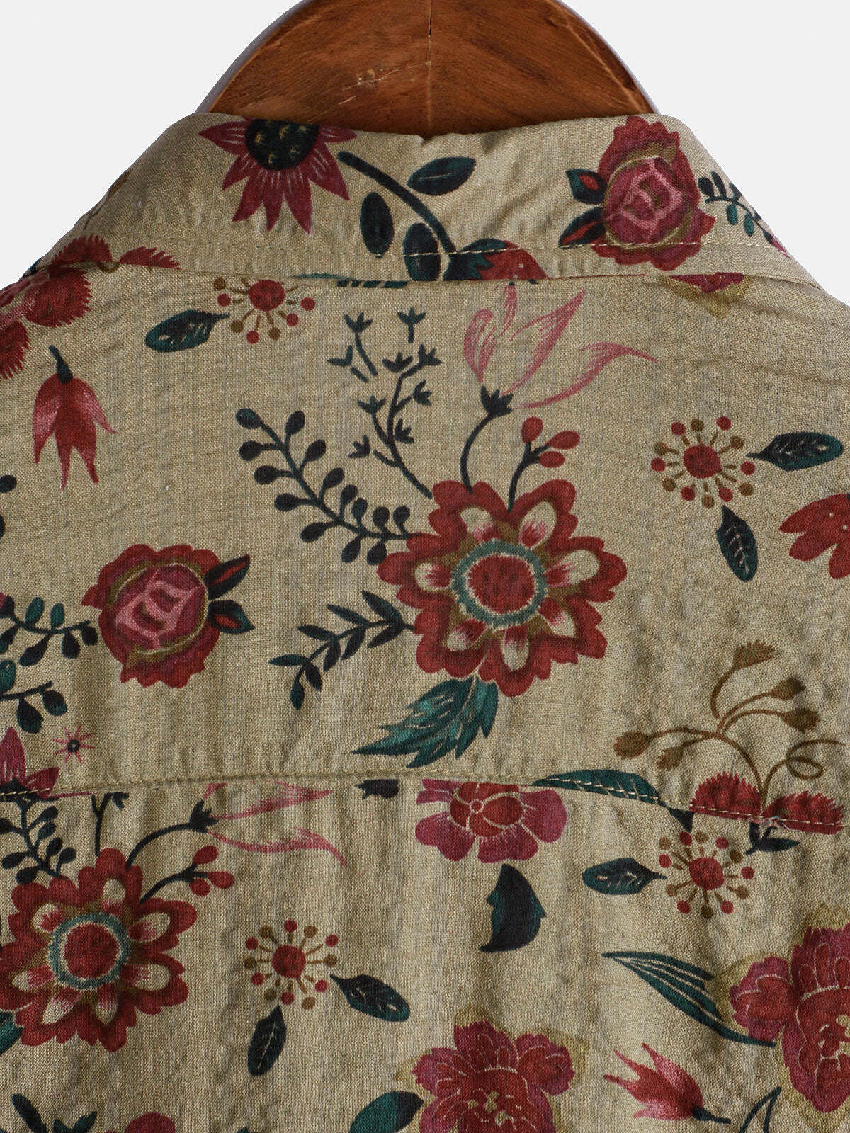 Men's Floral Print Lightweight Short Sleeve Retro Shirt