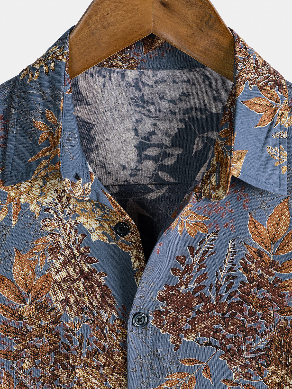 Men's Retro Print Rayon Short Sleeve Summer Shirt