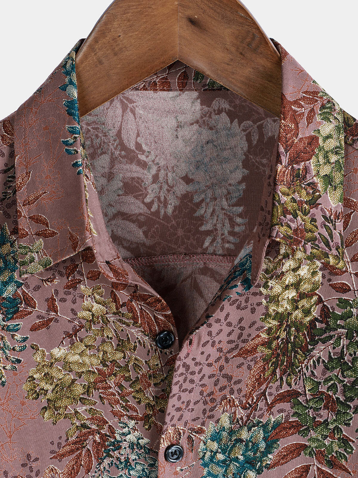 Men's Retro Print Summer Rayon Short Sleeve Shirt