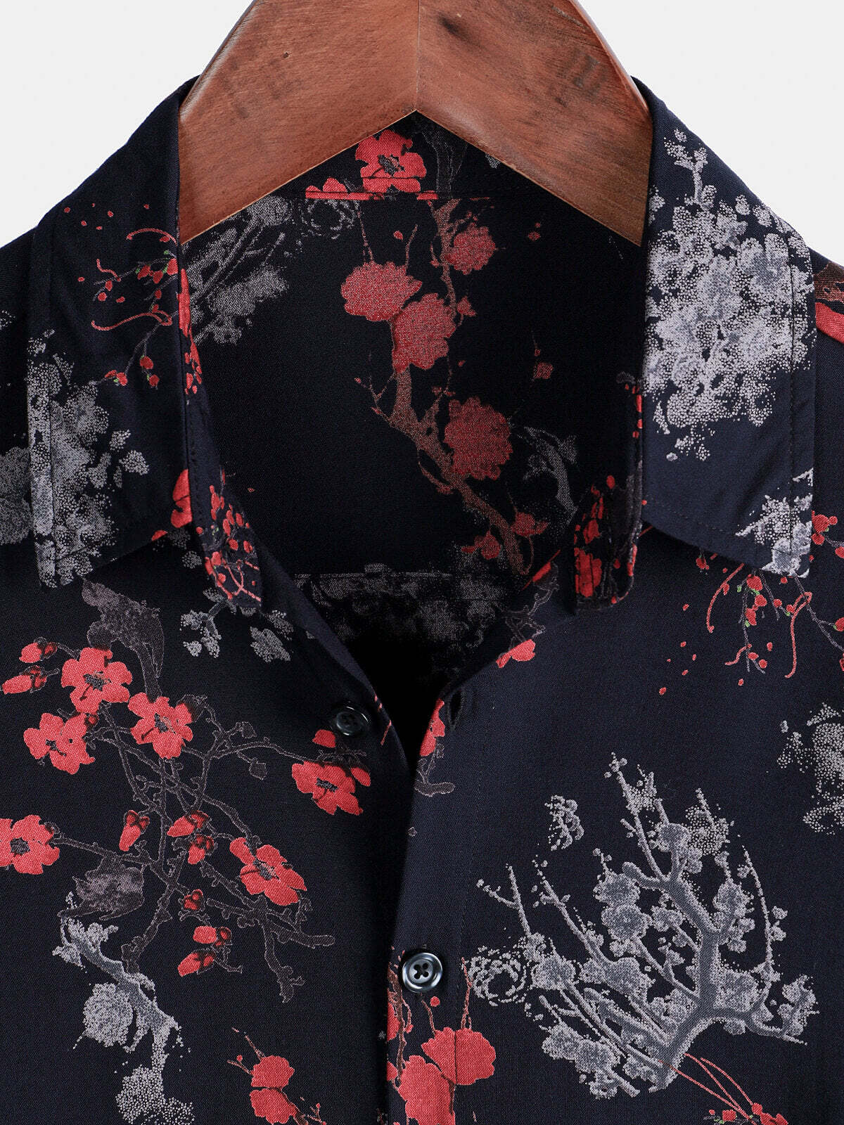 Men's Elegant Floral Rayon Casual Short Sleeve Shirt