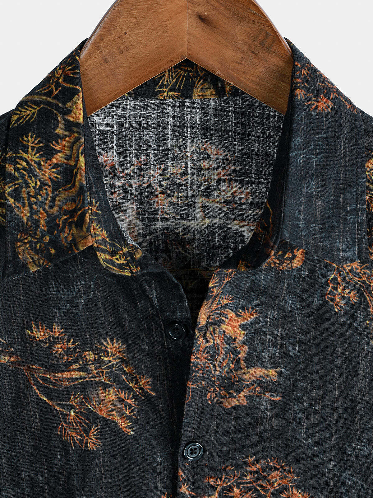 Men's Retro Print Breathable Casual Short Sleeve Shirt