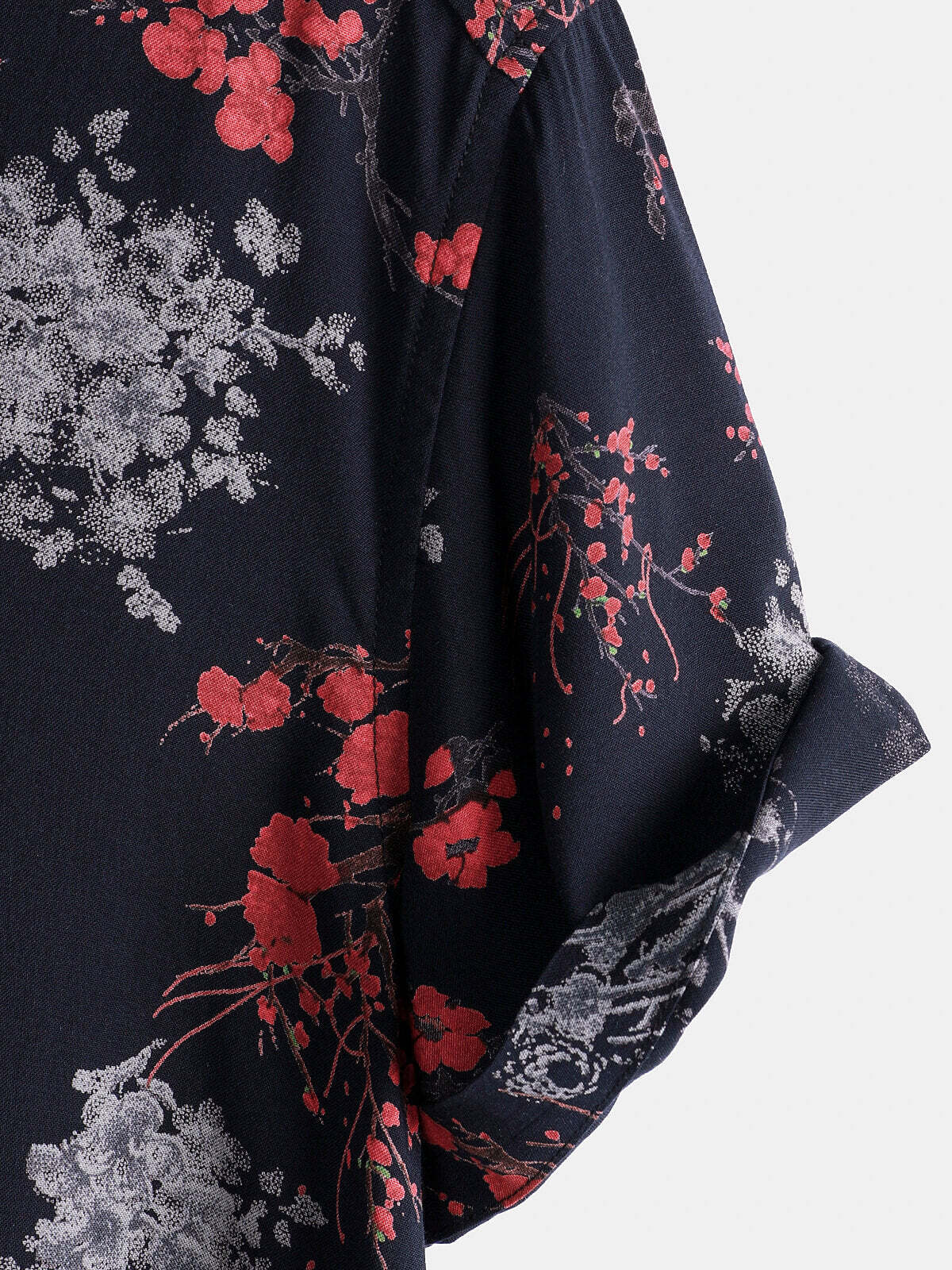 Men's Elegant Floral Rayon Casual Short Sleeve Shirt
