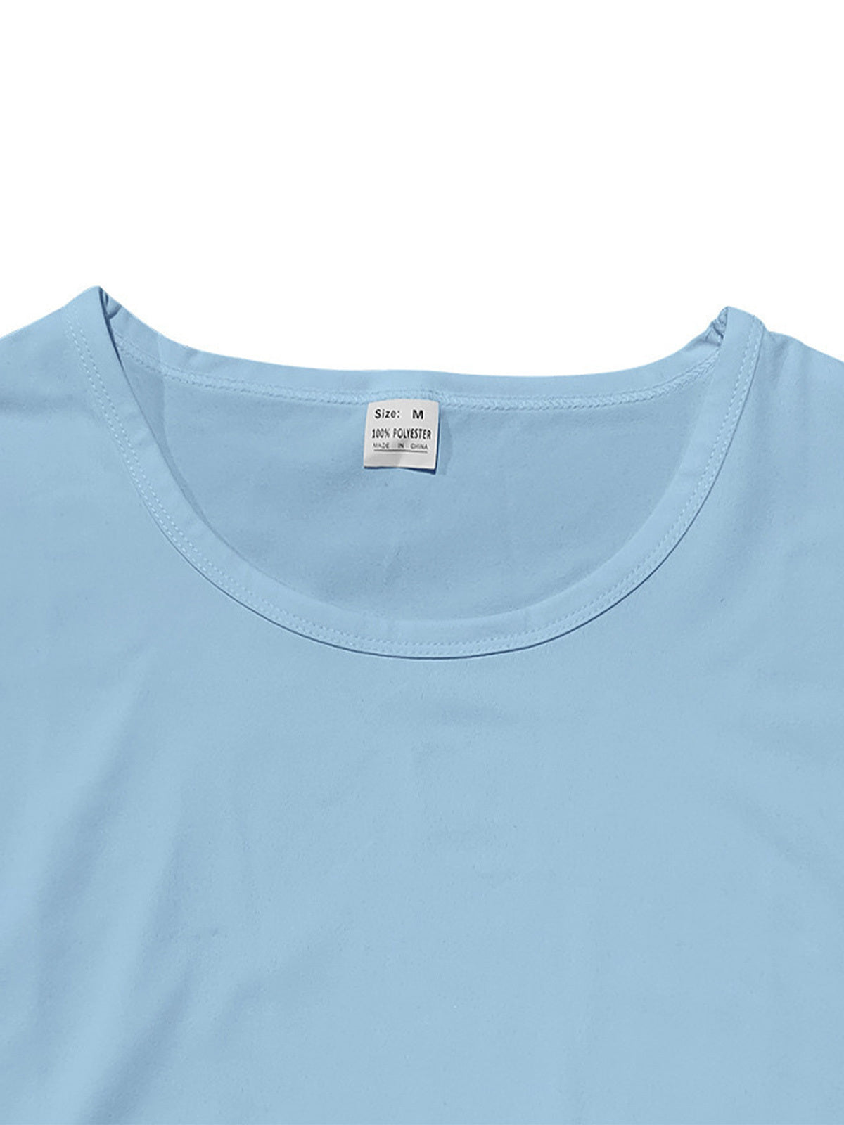 Men's Summer Round Neck Solid Color Sleeveless Tank Top T-Shirt