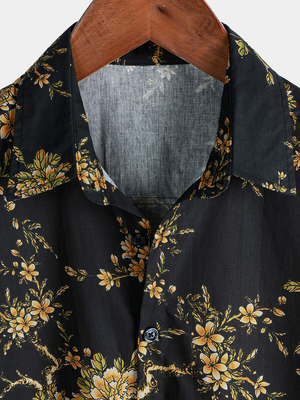 Men's Floral Vacation Cotton Short Sleeve Shirt