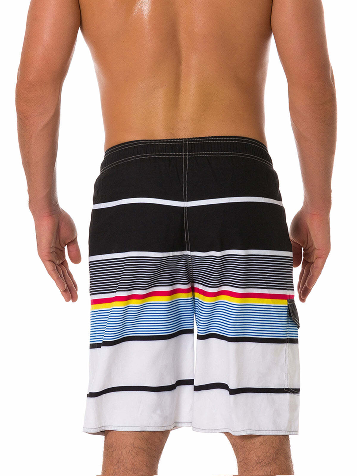 Men's Casual Multicolor Striped Summer Shorts Swimming Trunks