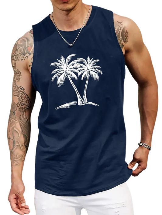Men's Palm Tree Sleeveless Tank