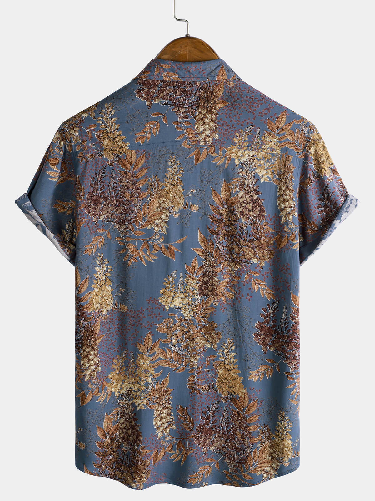 Men's Retro Print Rayon Short Sleeve Summer Shirt