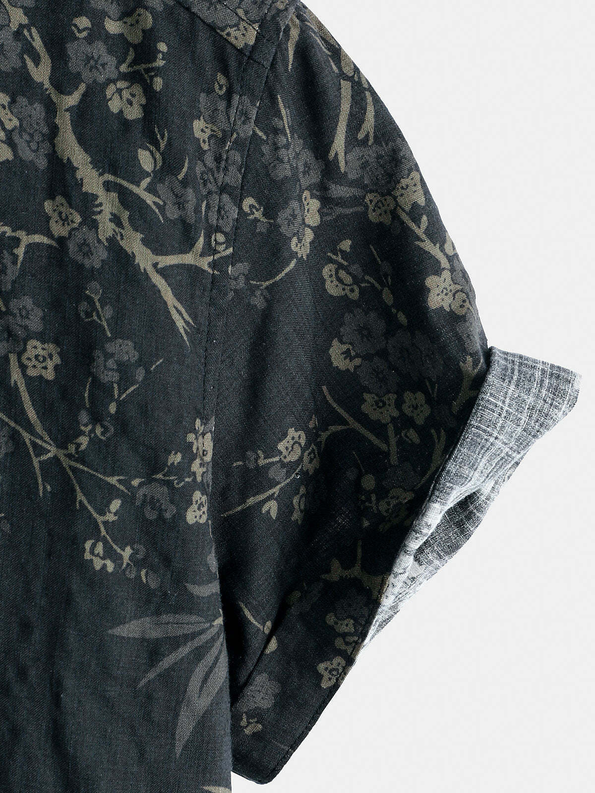 Men's Casual Elegant Blossom Print Retro Short Sleeve Shirt