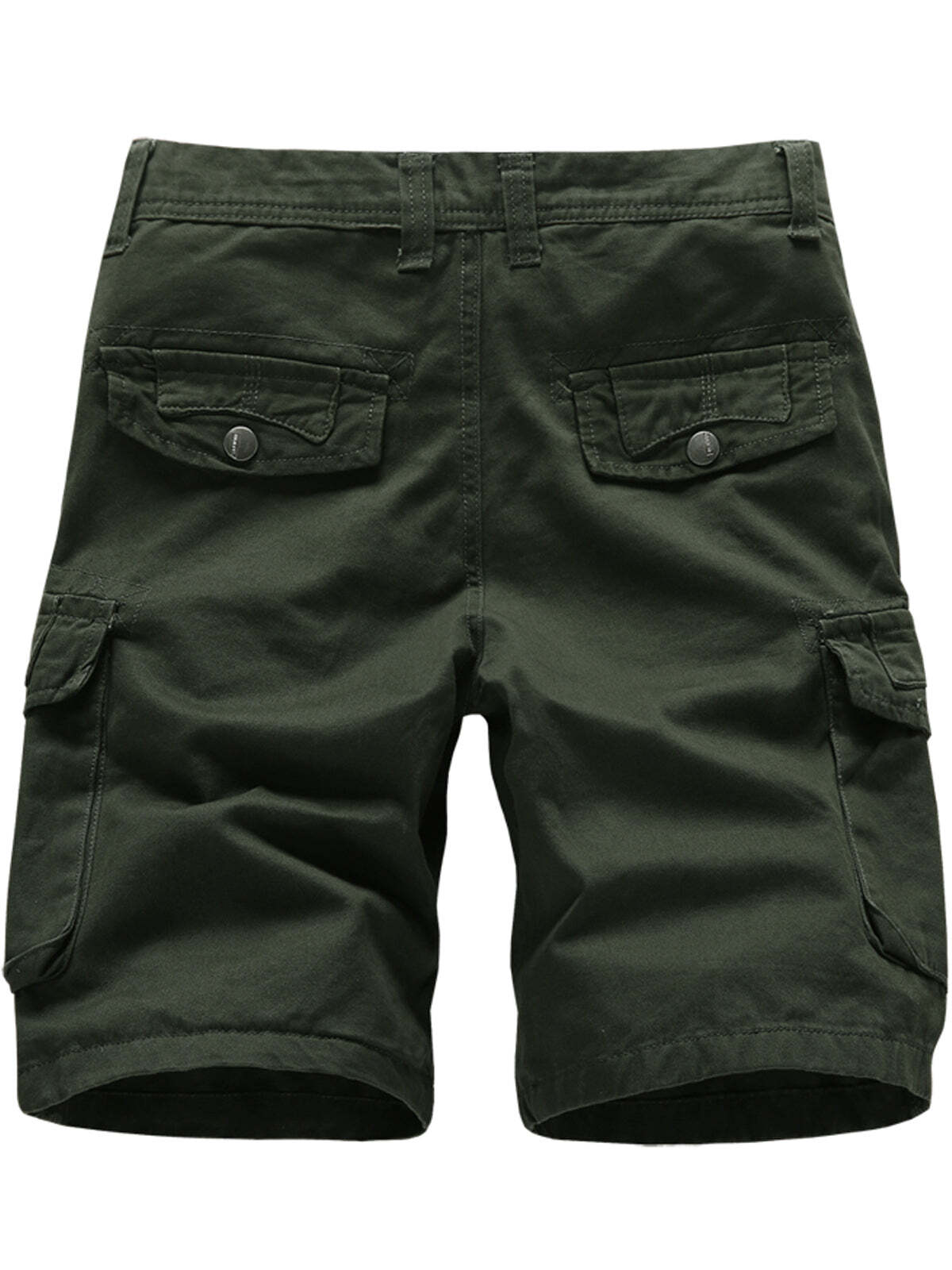 Men's Solid Color Multi-pocket Breathable Cotton Resort Outdoor Casual Cargo Shorts