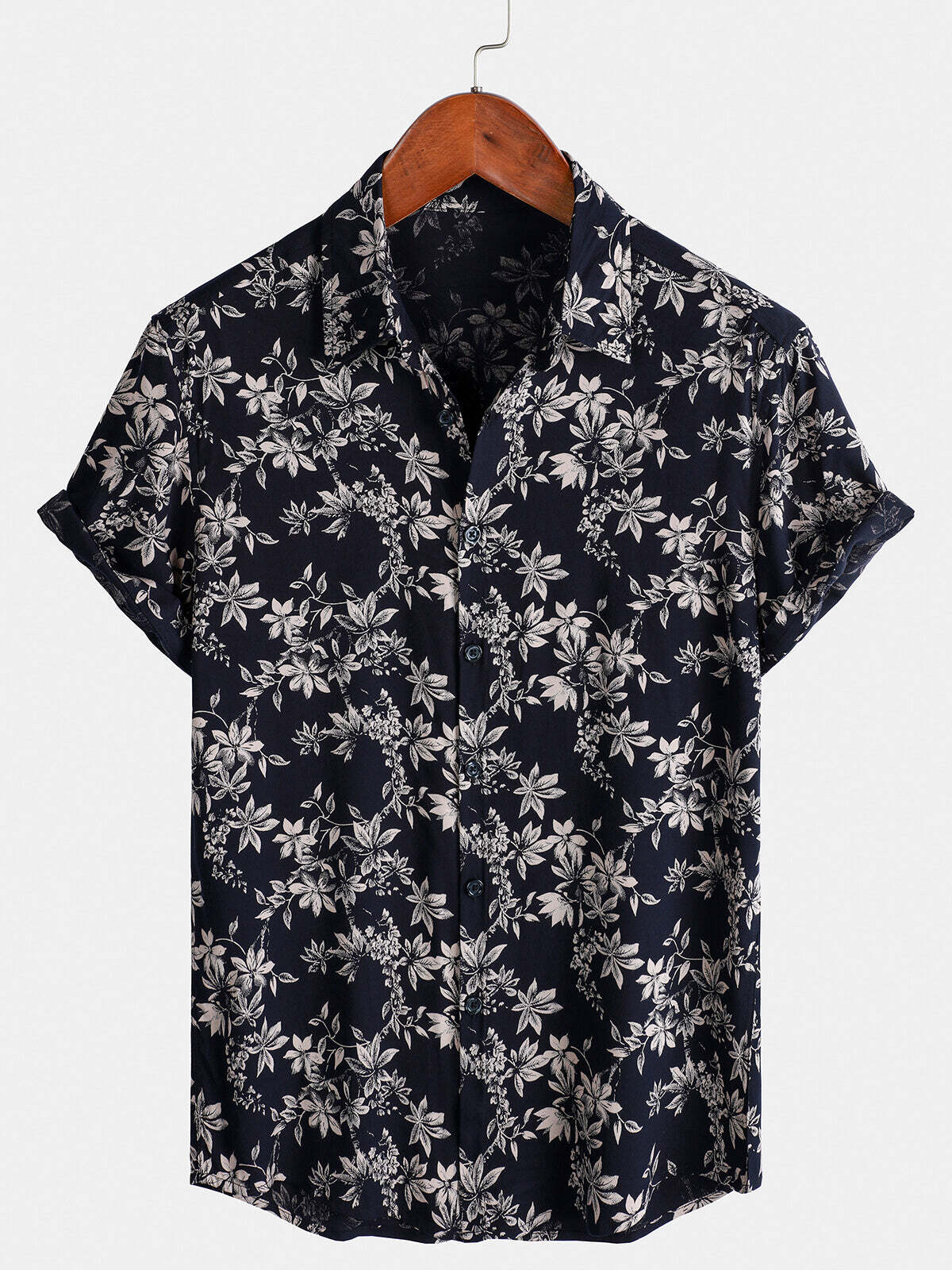 Men's Casual Floral Summer Holiday Short Sleeve Shirt