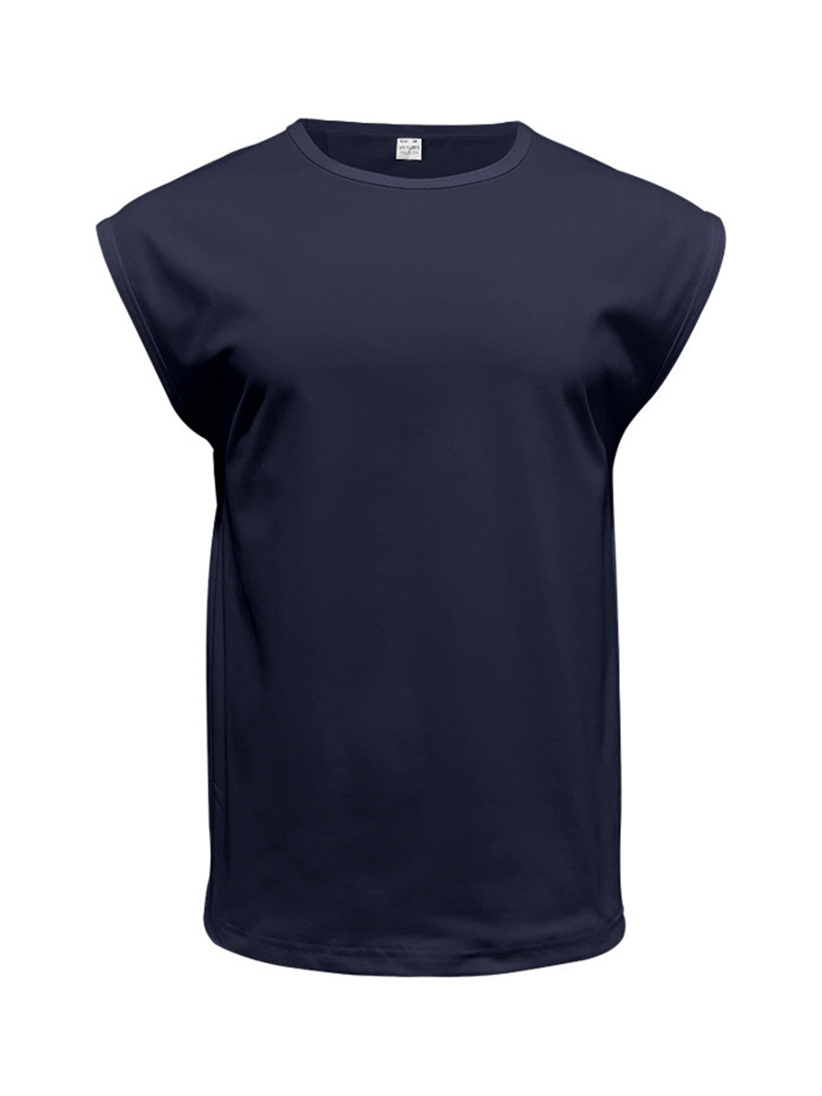 Men's Summer Round Neck Solid Color Sleeveless Tank Top T-Shirt