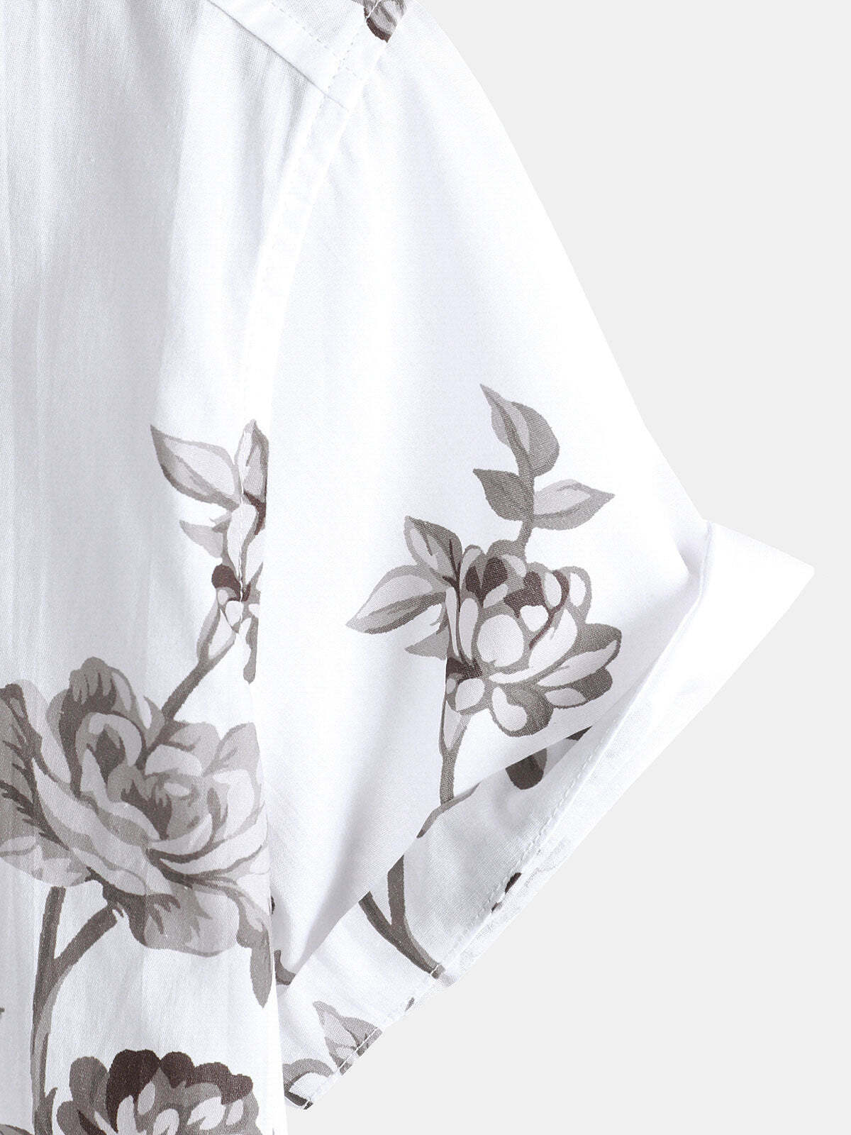 Men's Casual Floral Cotton Holiday Short Sleeve Shirt