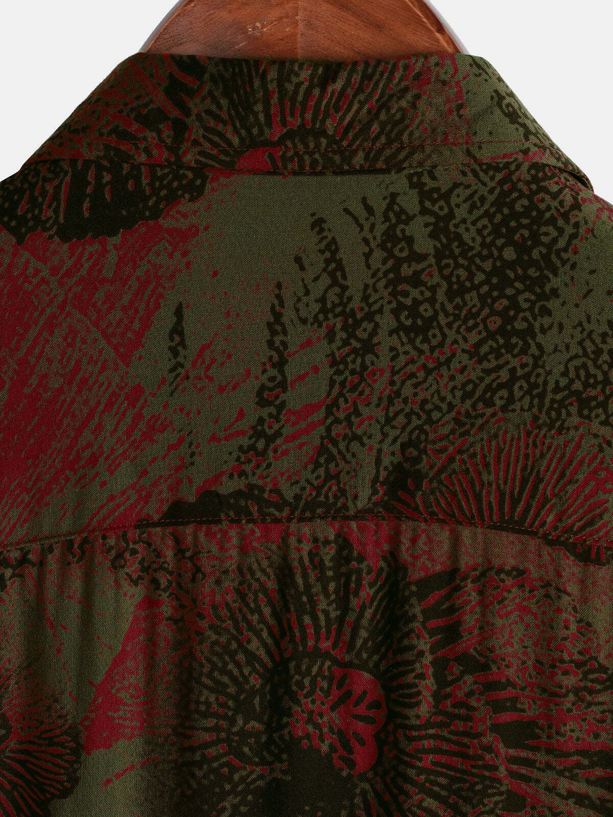 Men's Retro Floral Button Up Casual Short Sleeve Shirt
