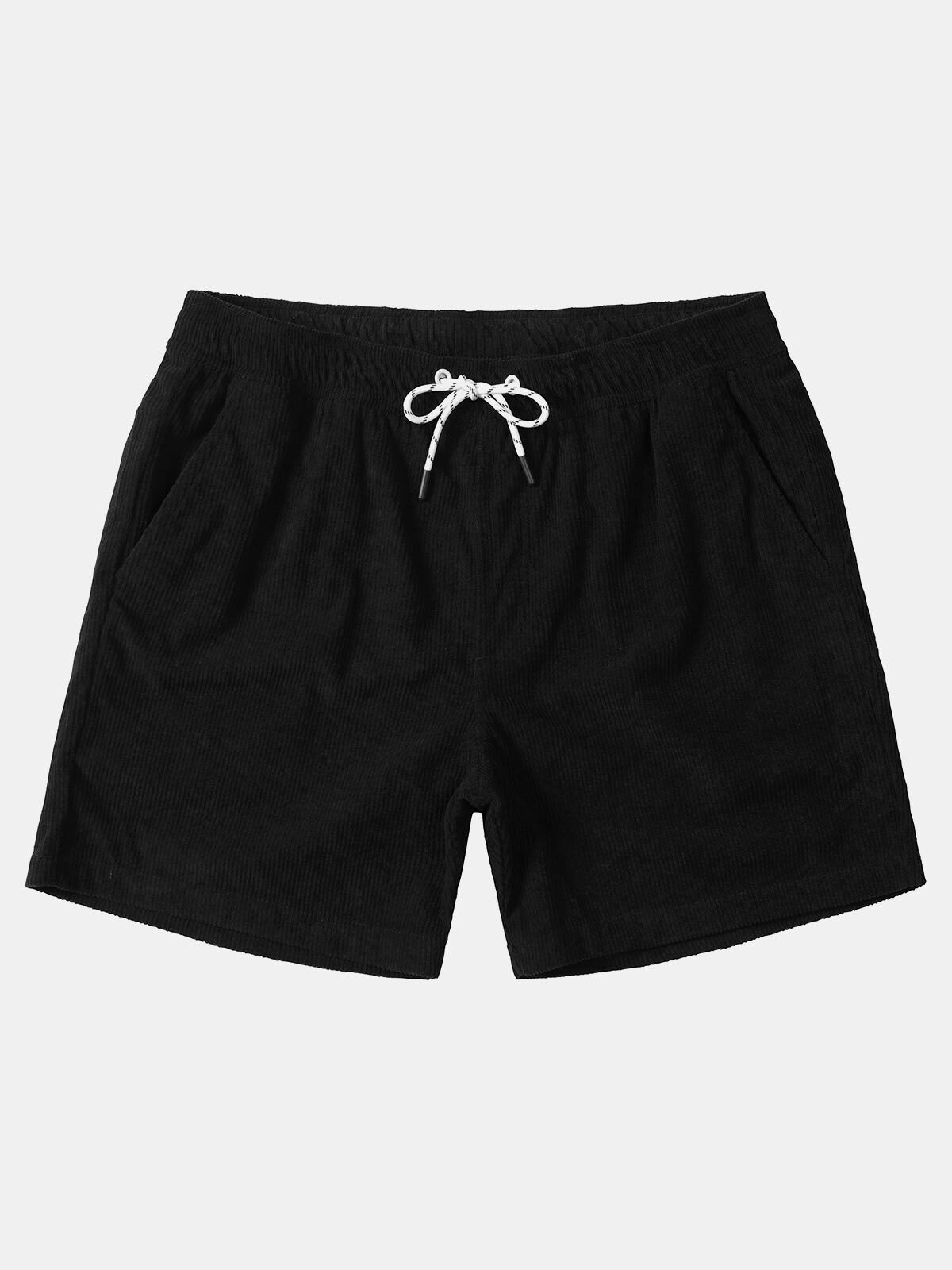 Men's Casual Drawstring Corduroy Pocket Shorts