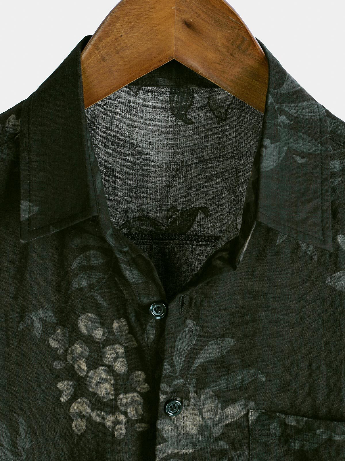 Men's Vintage Floral Breathable Pocket Vacation Short Sleeve Shirt