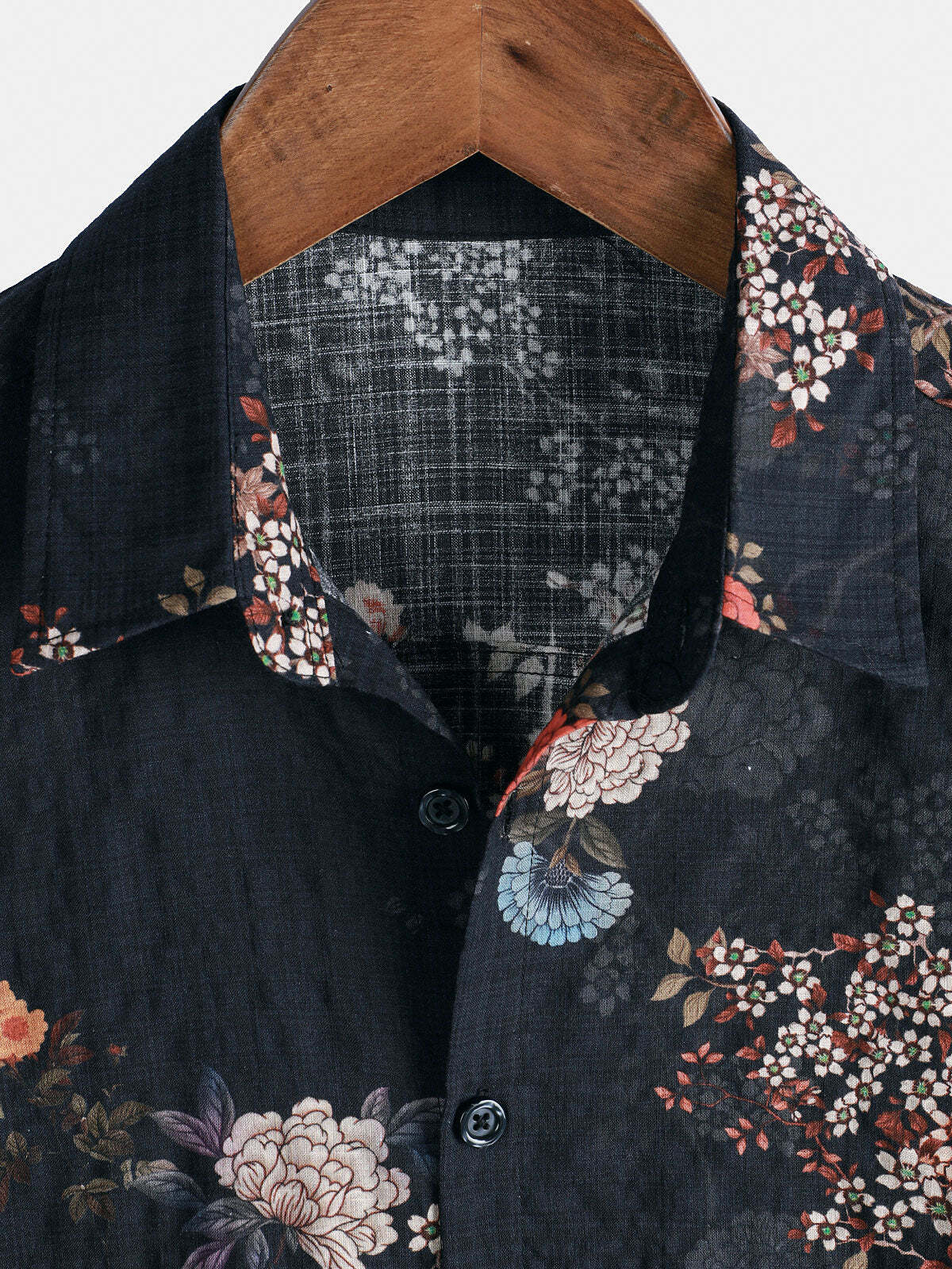 Men's Retro Floral Vacation Button Up Short Sleeve Shirt