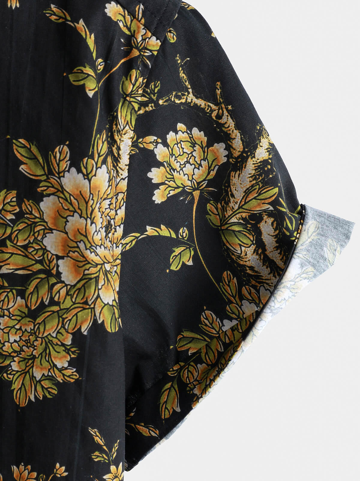 Men's Floral Vacation Cotton Short Sleeve Shirt