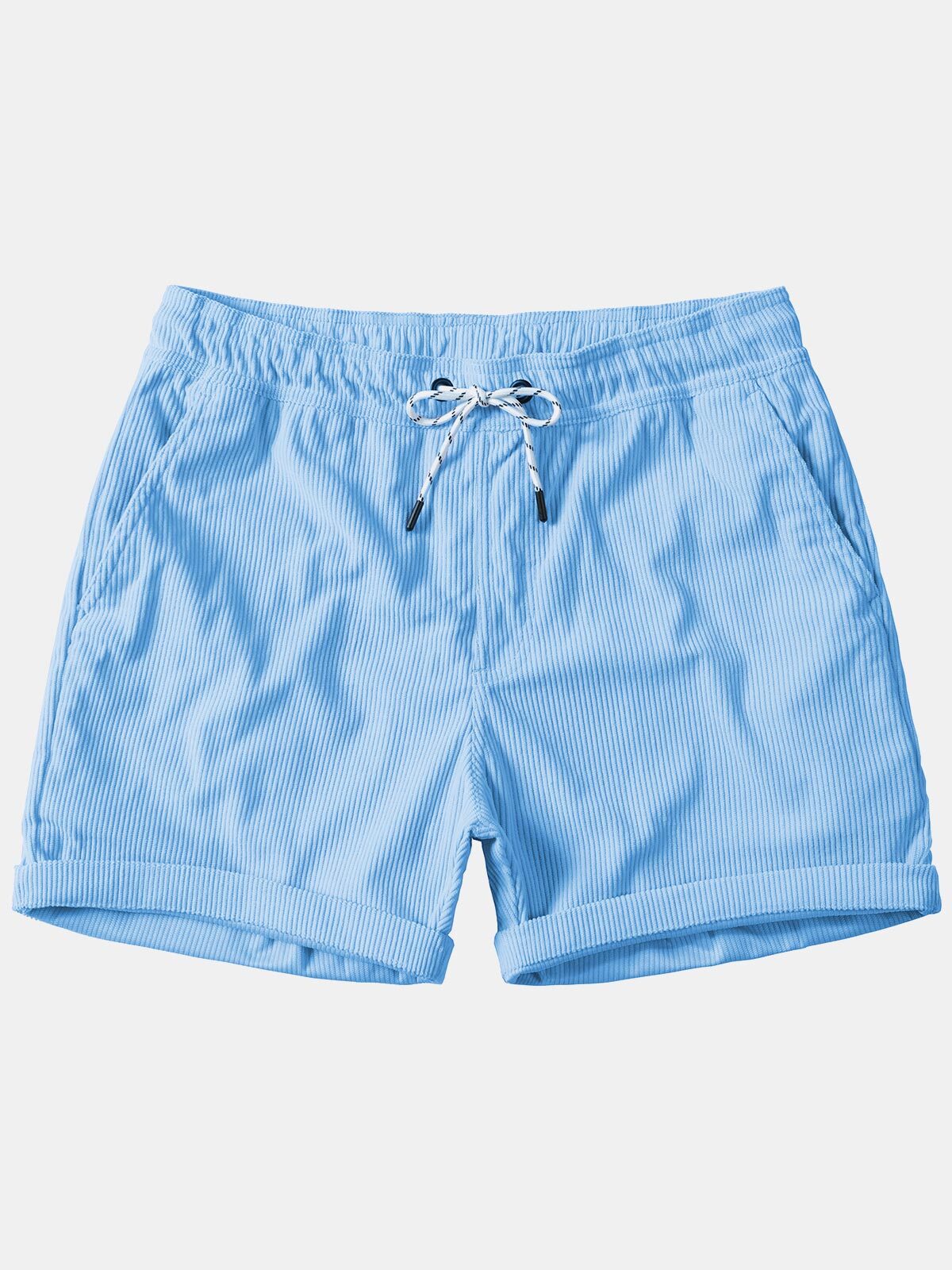 Men's Casual Drawstring Corduroy Pocket Shorts