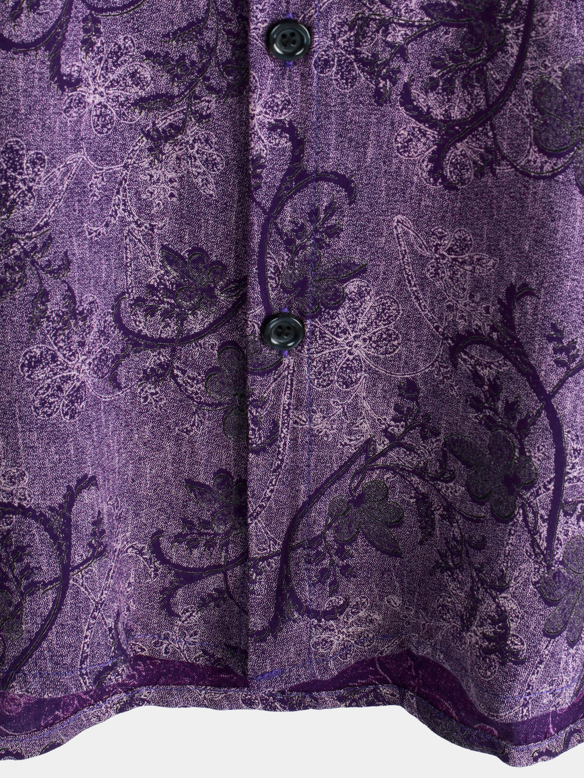 Men's Purple Vintage Holiday Breathable Hawaiian Short Sleeve Shirt