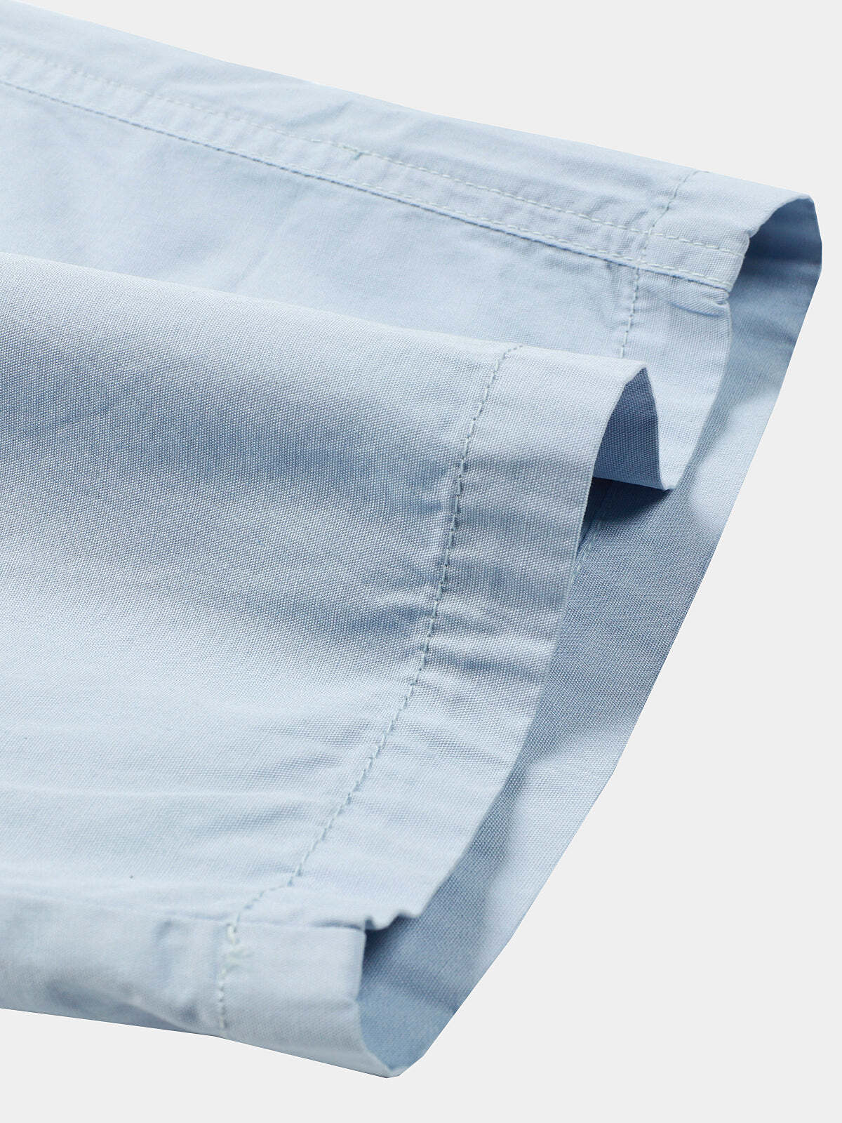 Men's Light Blue Summer Casual Breathable Beach Cotton Shorts