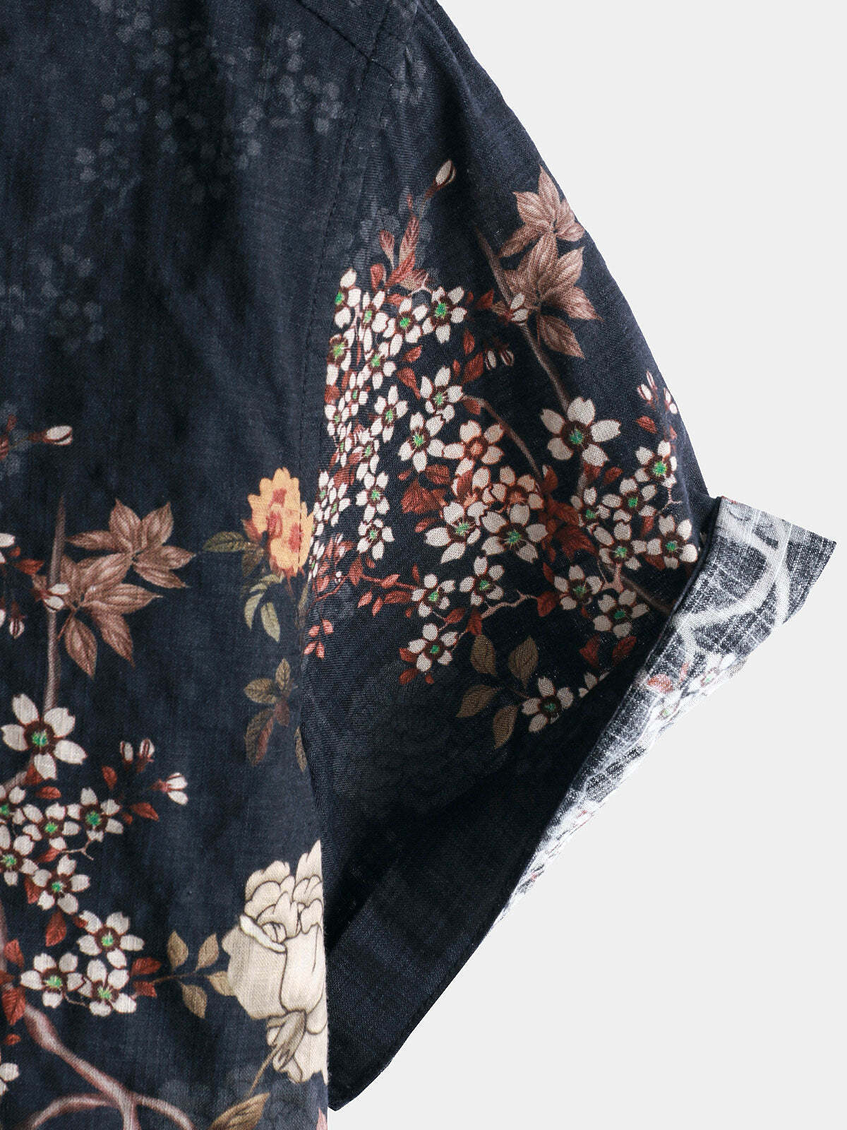 Men's Retro Floral Vacation Button Up Short Sleeve Shirt