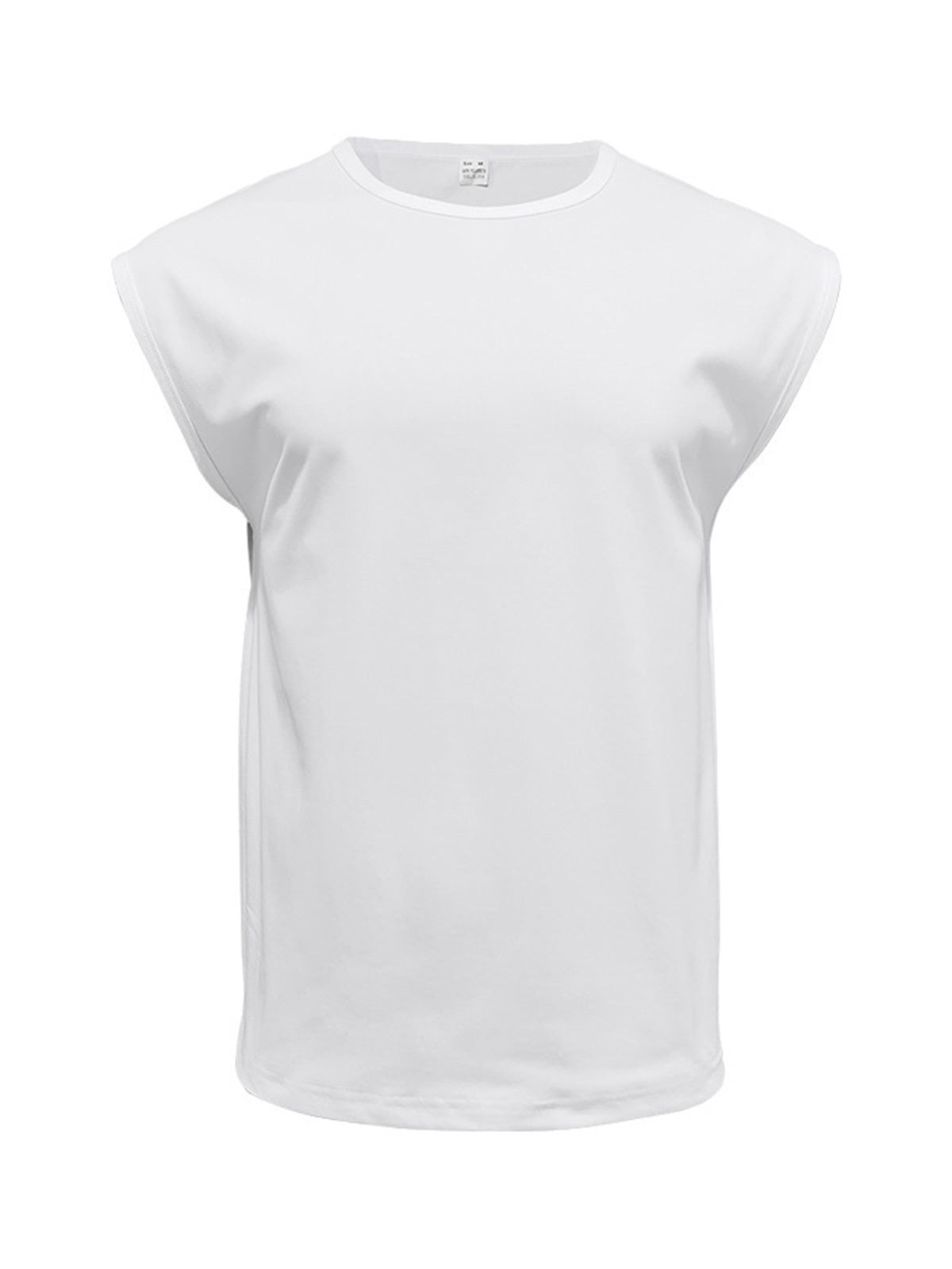 Men's Summer Round Neck Solid Color Sleeveless Tank Top T-Shirt