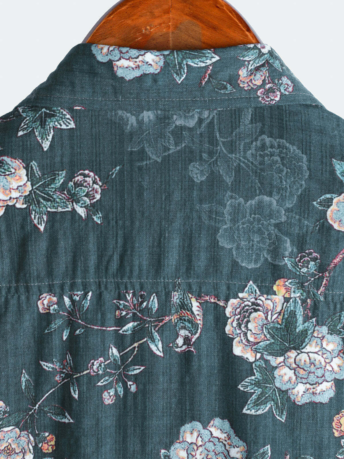 Men's Floral Print Camp Button Up Short Sleeve Casual Shirt