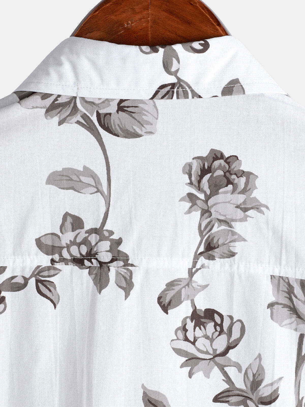 Men's Casual Floral Cotton Holiday Short Sleeve Shirt