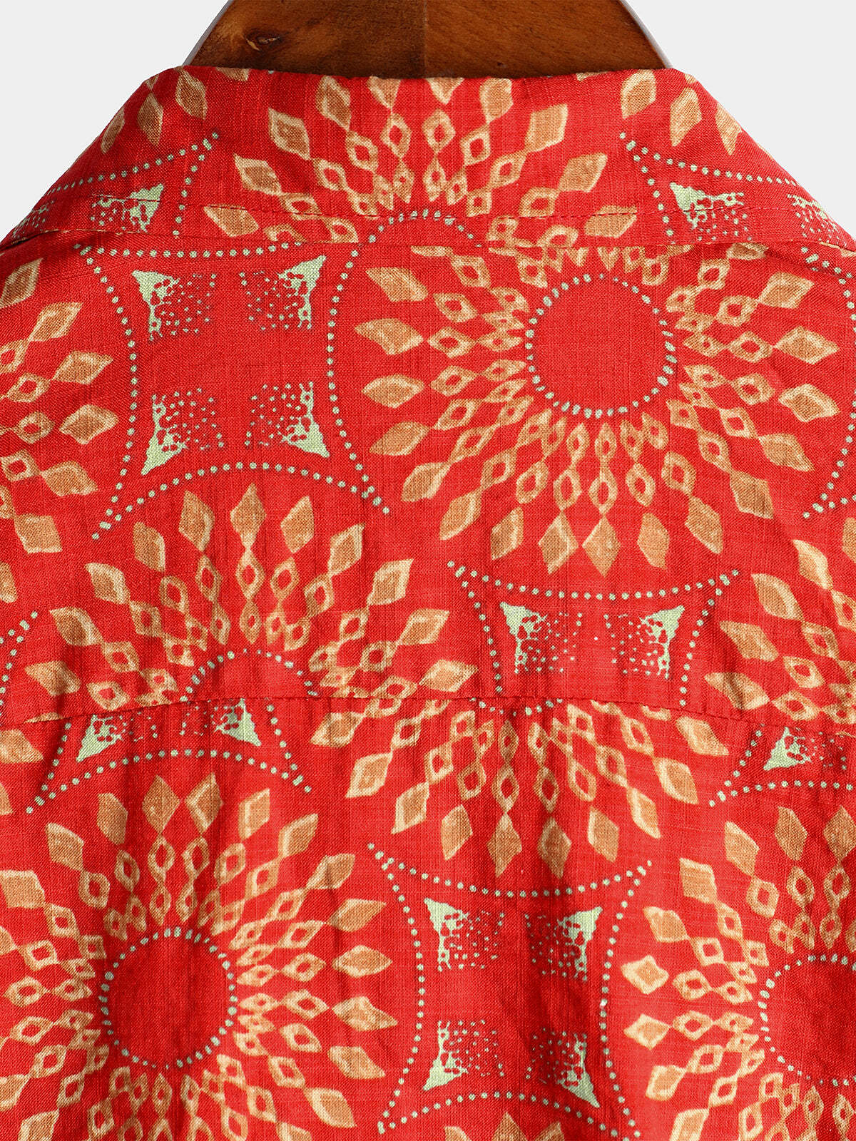 Men's Casual Retro Print Short Sleeve Shirt