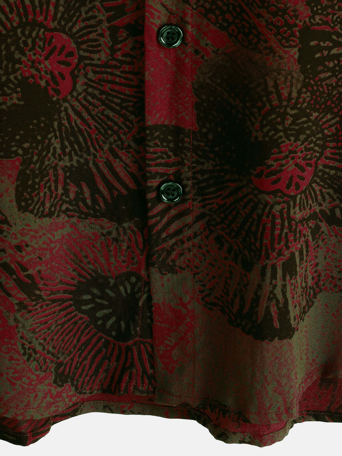 Men's Retro Floral Button Up Casual Short Sleeve Shirt