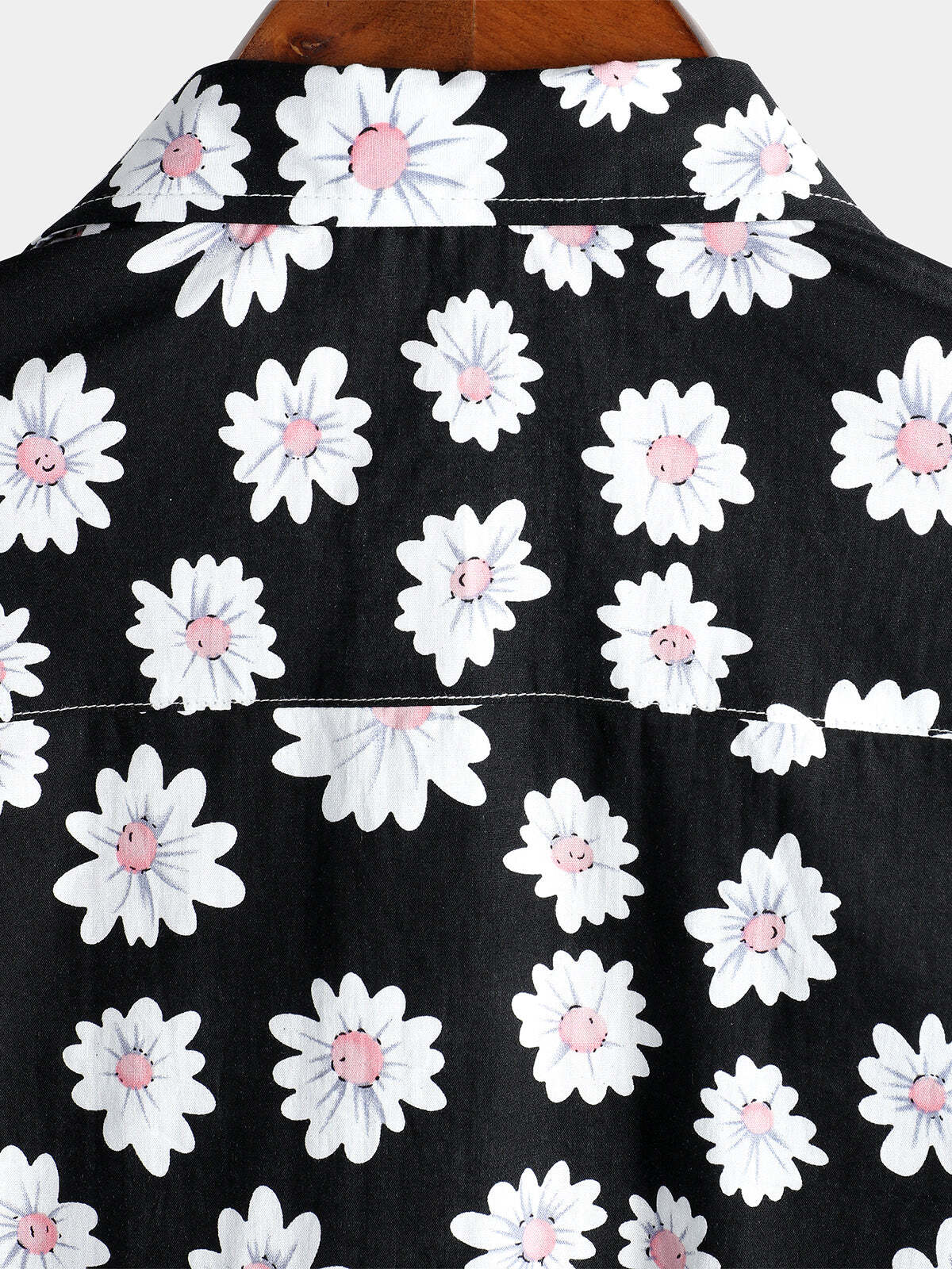 Men's Floral Daisy Print Tropical Hawaiian Cotton Flower Shirt